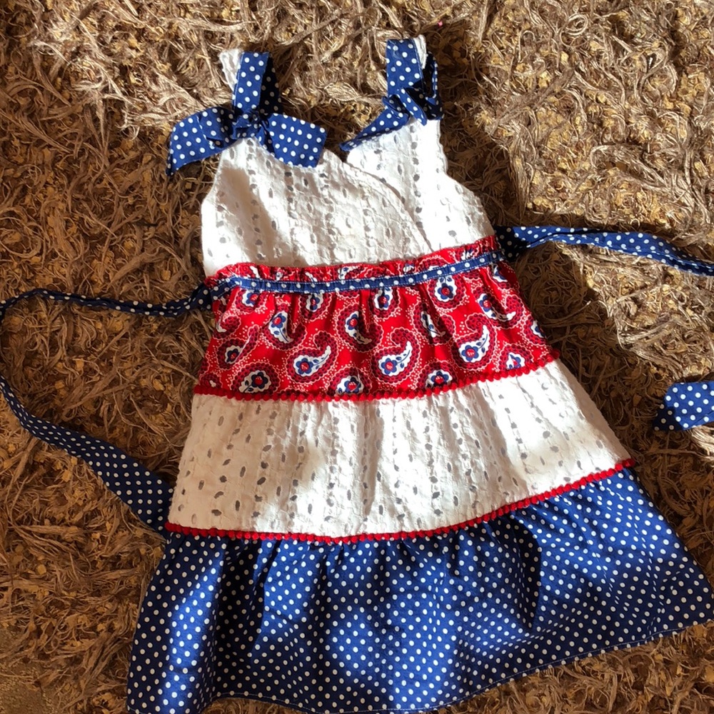 Red, white, and blue dress